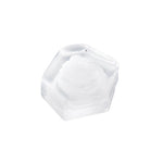 ガラス食器 水墨 変形多角形アミューズ 6.5cm BK/WH/CR 水墨(WH 白) Yoshinuma-glass Studio1156
