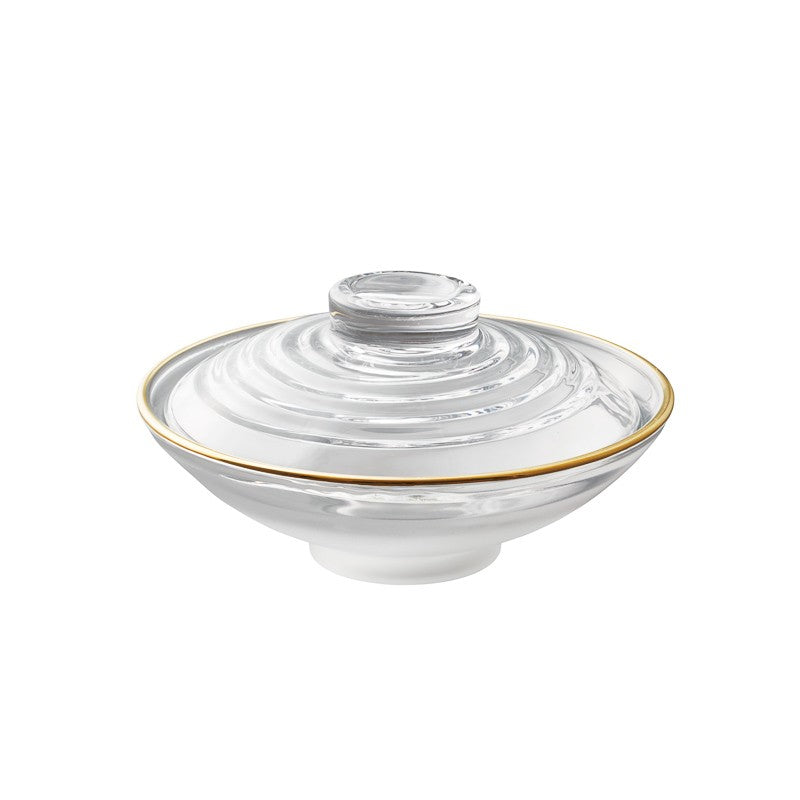 ガラス食器 平フタモノ ぼかし口金 (組) 15cm 組（フタ+身） Yoshinuma-glass Studio1156