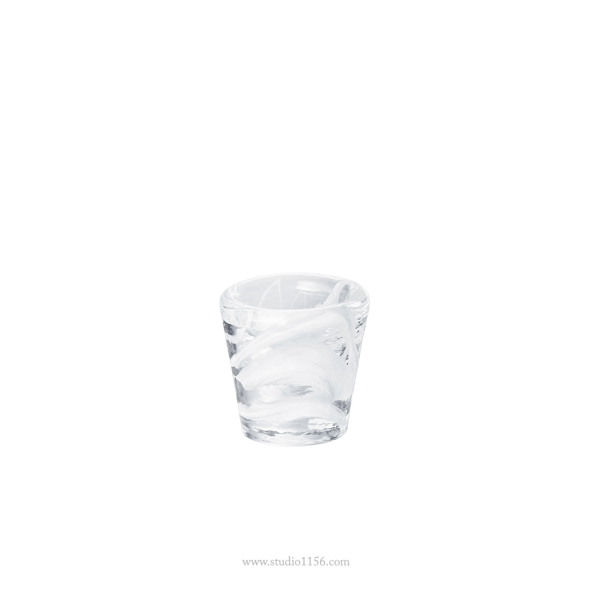 ガラス食器 水墨 トーチアミューズ 5cm ホワイト Yoshinuma-glass Studio1156