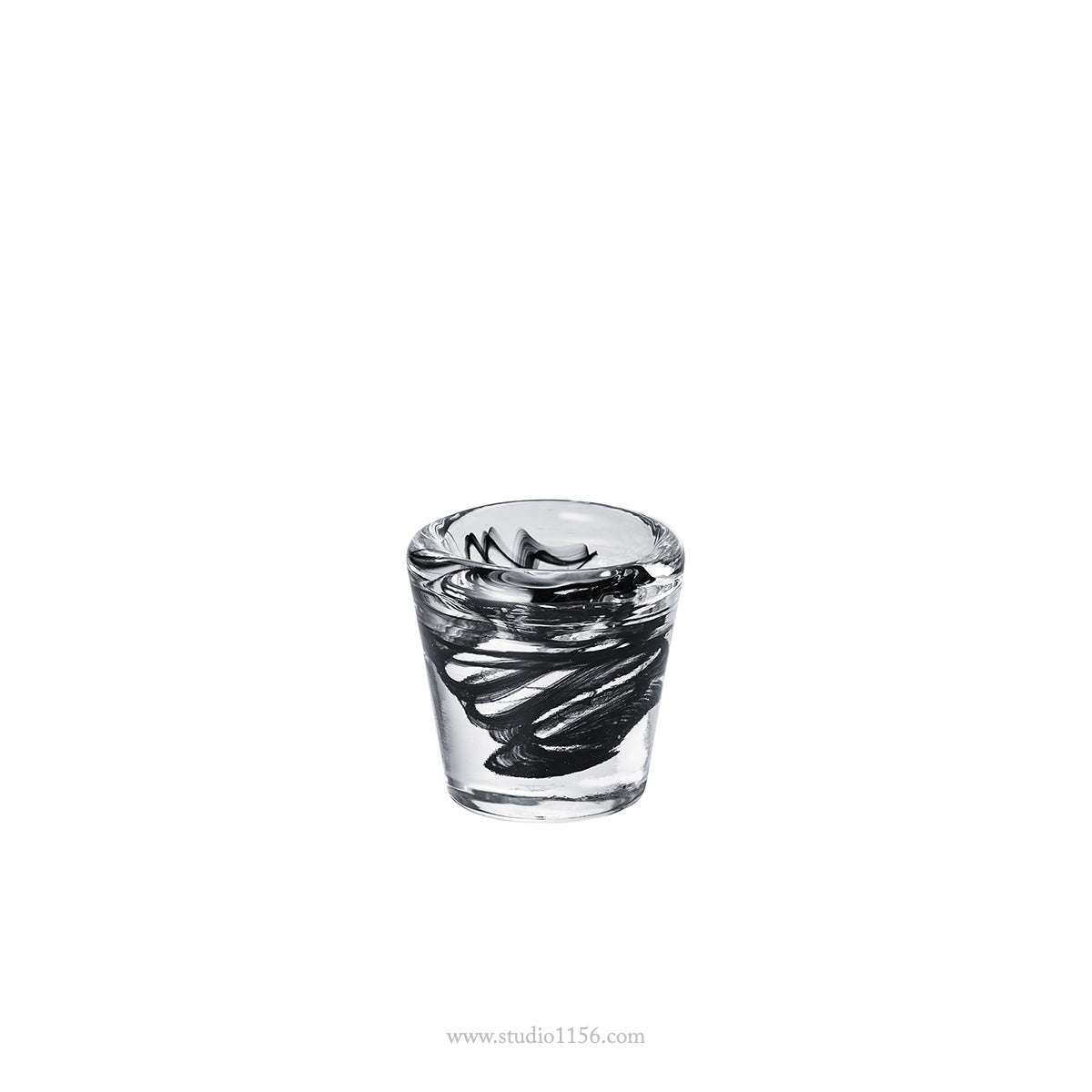 ガラス食器 水墨 トーチアミューズ 5cm ブラック Yoshinuma-glass Studio1156