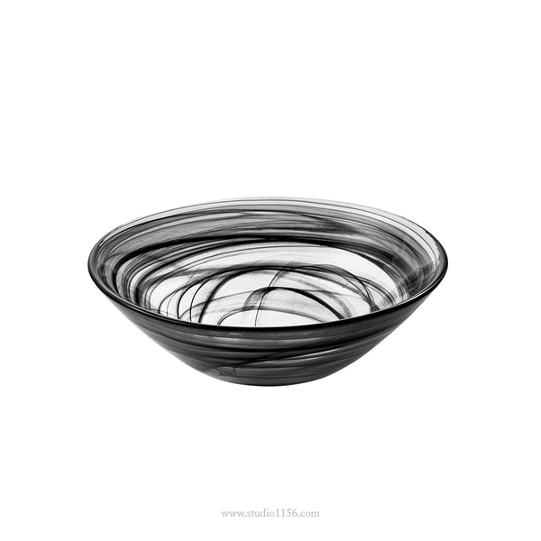 ガラス食器 水墨 ボウル 17cm BK/WH 吉沼硝子の通販｜Studio1156