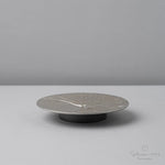 有田焼 絞り高台皿 14cm 石肌銀彩 Zuiho Studio1156