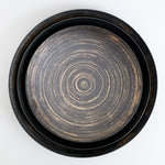 有田焼 平ボウル いぶし黒金はけ 21cm Kanezen Studio1156