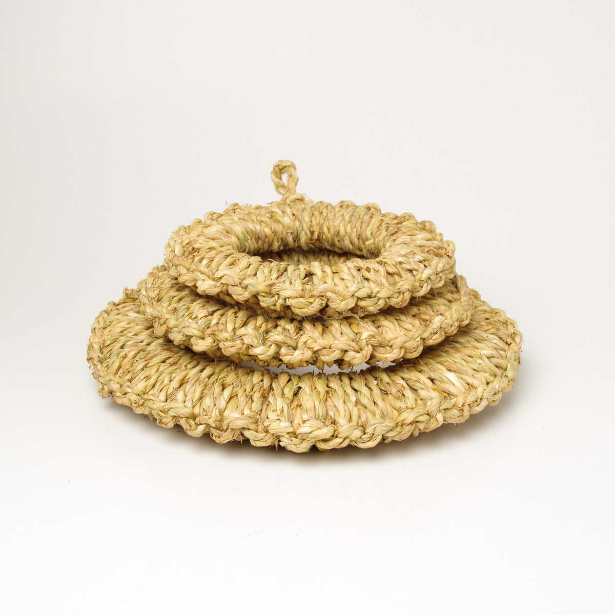 木竹工芸 ワラ鍋敷き (中) 18cm Takenosei Studio1156