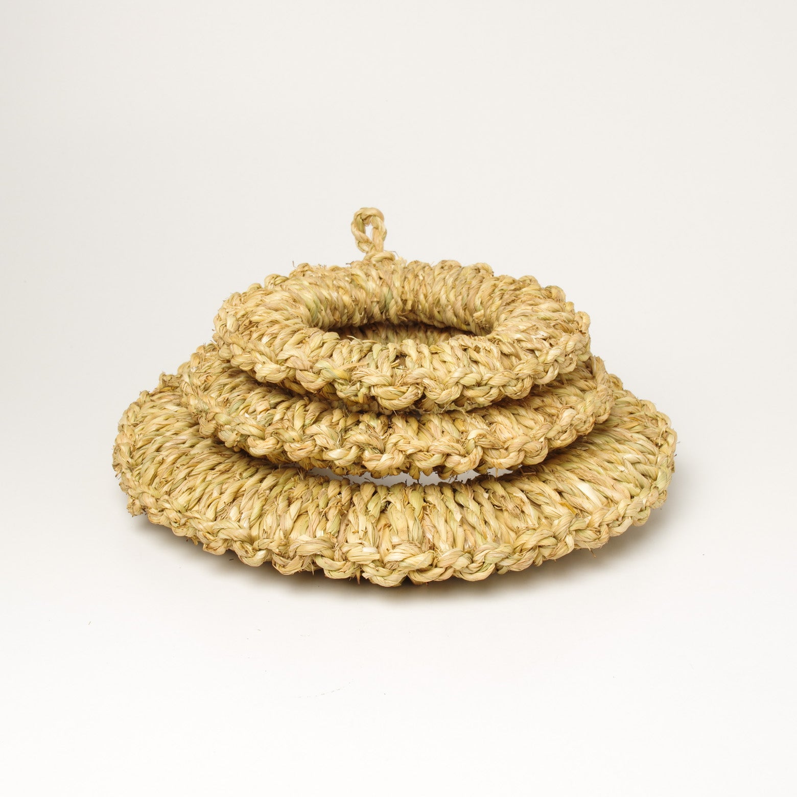木竹工芸 ワラ鍋敷き (中) 18cm Takenosei Studio1156