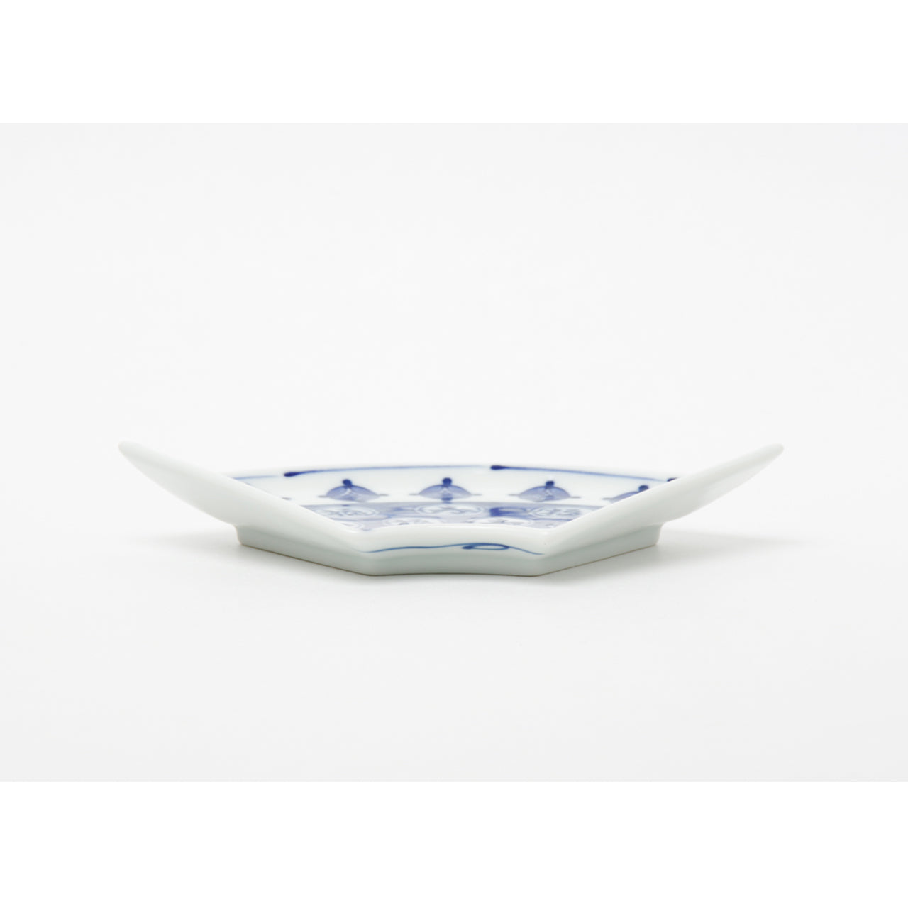 波佐見焼 丸紋福寿 扇皿 16cm Takayama Studio1156