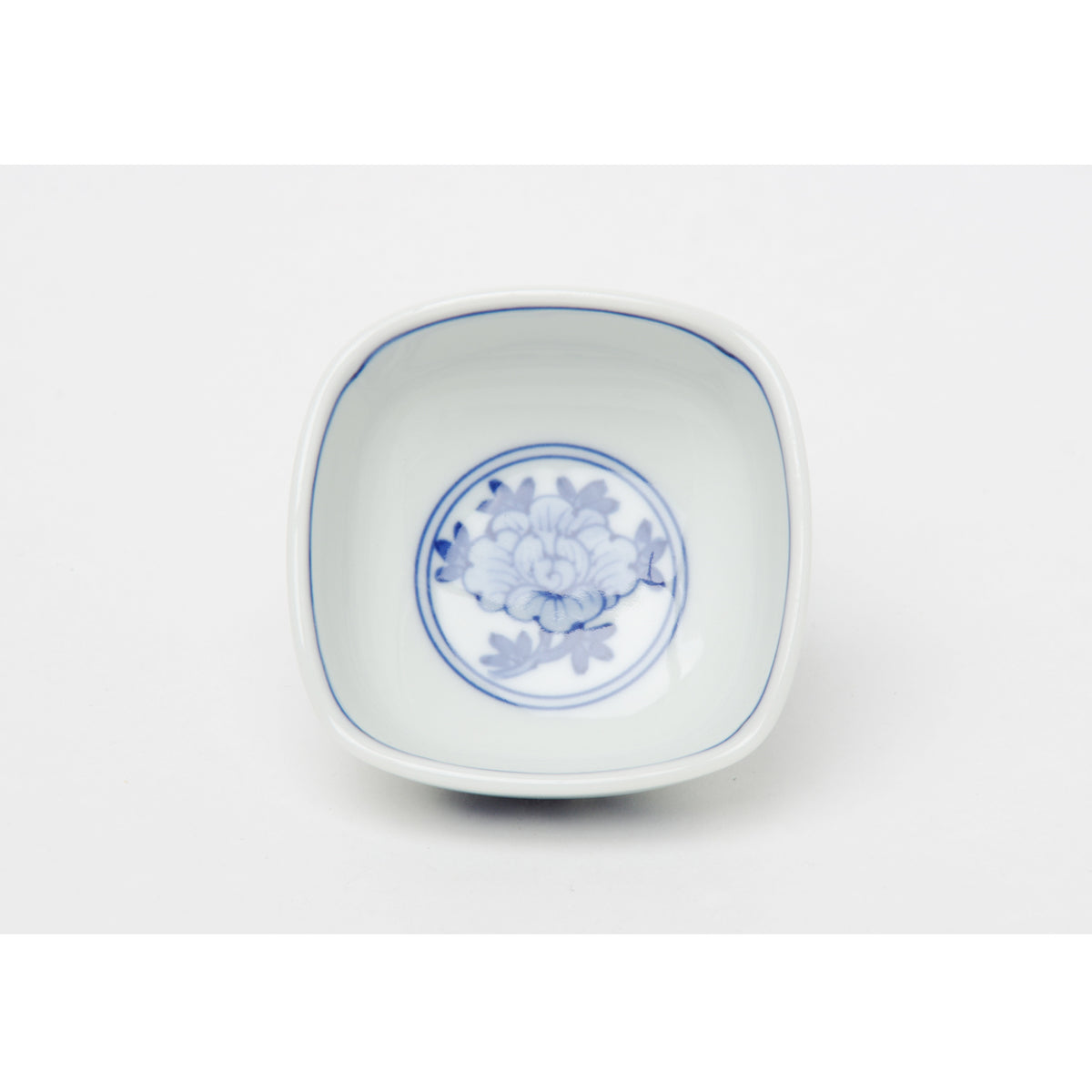 波佐見焼 染牡丹瓢 角小鉢 7cm Takayama Studio1156