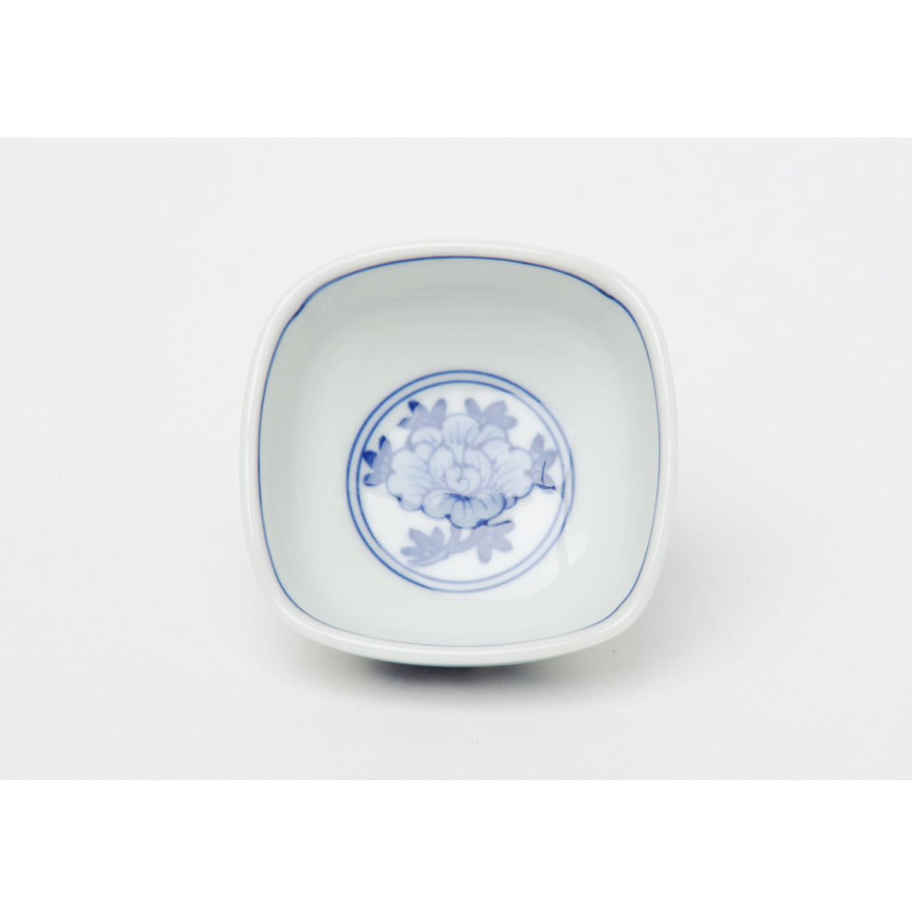 波佐見焼 染牡丹瓢 角猪口 7cm Takayama Studio1156