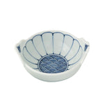 波佐見焼 染付 菊割青海波 手付小付 小鉢 10cm Takayama Studio1156